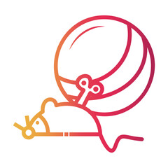 pet toys Line Gradient Icon