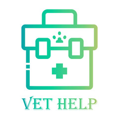vet help Line Gradient Icon