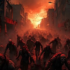 Survival horror! A terrifying wave of zombies engulfs a post-apocalyptic city