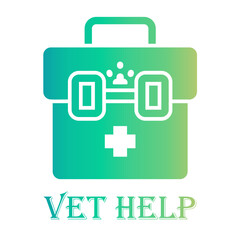 Obraz premium vet help Gradient icon