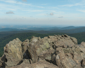 mountain landscape with blue sky and clouds