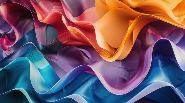 A close-up shot of various colored fabrics with textures and patterns