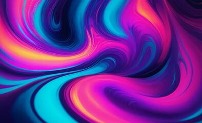 Vibrant Swirl of Colorful Abstract Waves
