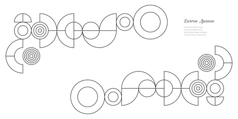 幾何学 抽象 サークル パターン レトロ フレーム 背景