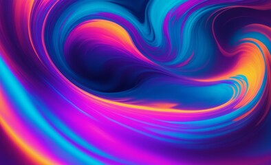 Vibrant Swirl of Colorful Abstract Waves
