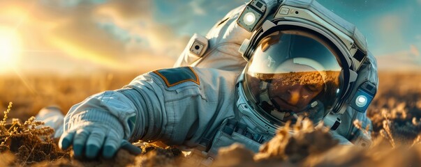 Cosmonaut Experiencing Weightlessness in Space, Zero Gravity Travel in the Cosmos, Astronaut Floating in Space Suit, Space Exploration, Spacecraft, Astronaut Photography