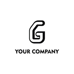 letter g flat design logo