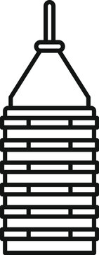 recommend clip art: Grain storage silo standing tall in black and white line art