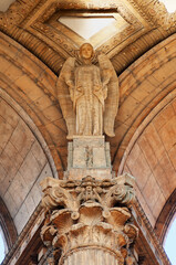 A guardian angel statue decorates the rotunda of the Palace of Fine Arts in San Francisco, CA.