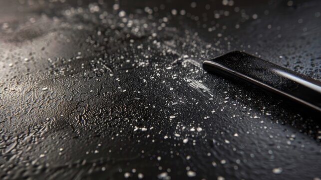 Cleaning tool for removing dust hair lint and pet dander on black surface