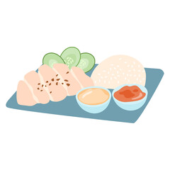 Singapore Hawker style Hainanese Chicken Rice