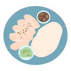 Steam Chicken with Rice or Hainan Chicken