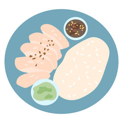 chicken rice Asian style hainan chicken rice