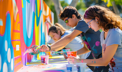 Obraz premium Happy holiday activities for teenagers