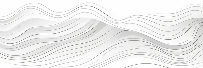 Obraz premium A banner design with grey and white wavy lines creating a dynamic abstract pattern