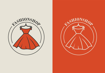 fashion shop boutique logo design template