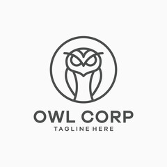 owl corporation logo design template1