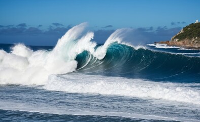 Massive Ocean Wave Crashing