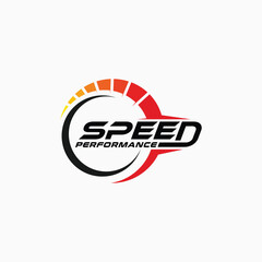 speed performance, RPM, acceleration, logo template