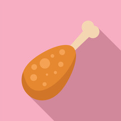 Delicious looking fried chicken leg with crispy skin, perfect for food, restaurant, and culinary projects