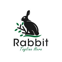 black rabbit animal logo
