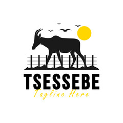 antelope farm animal illustration logo