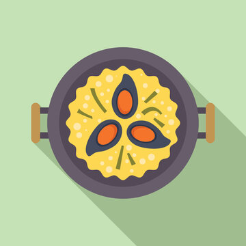 yellow paella dish top view clip art preview