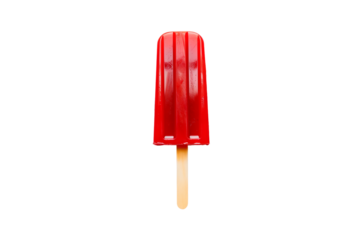 Red Popsicle on transparent Background, Minimalist, Summer Treat