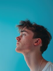 Fototapeta premium A person contemplating the vastness of the sky