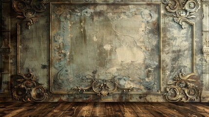 Ornate vintage wall ideal backdrop with text room