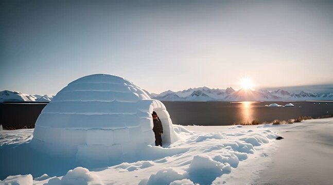 Igloo on arctic