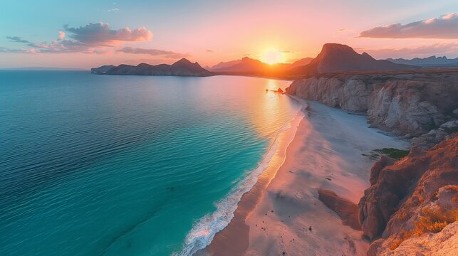 Serene Sunset at El Tecolote Beach: Secluded Paradise in Baja California