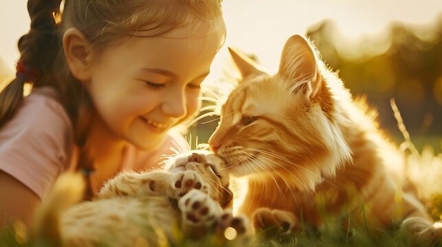 Joyful Moments - Happy Pets Playing and Bonding with Their Loving Family