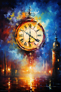 clock in the night
