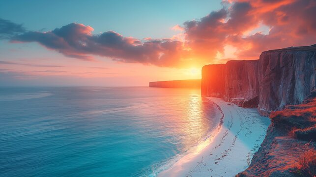 Serene Sunset at Hoddevik Beach - Surfer's Paradise in Norway