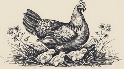 Fototapeta premium hen sock photo