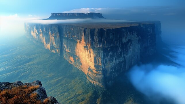 Majestic Mount Roraima: Panoramic View of Unique Flat-Top Mountain in Venezuela, Brazil & Guyana