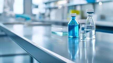 Sparkling Clean Workbench in Factory Setting, Exemplifying Hygiene Standards