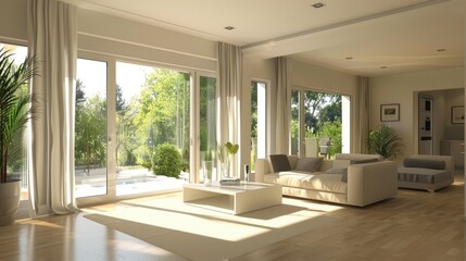 Contemporary home decor with unoccupied walls