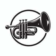 Obraz premium Cornet silhouette vector