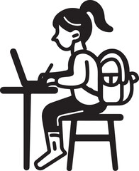 girl with a laptop