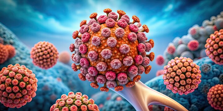 of human papillomaviruses (HPV) infecting the uterus and causing cervical cancer , HPV, viruses, infection, uterus