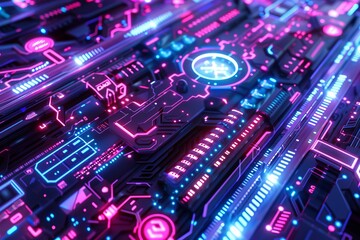 Detailed image of a futuristic science fiction panel with intricate designs