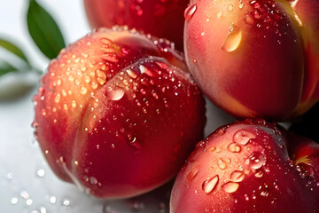a fruit, peach, against a white background