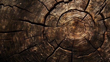 Fototapeta premium Vintage tree trunk texture with cross cut design