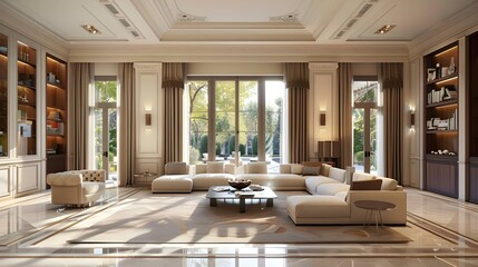 Modern interior of a drawing room