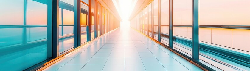 High-tech decor in a futuristic building, architect's vision, modern design