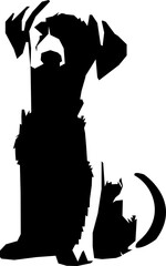 puppy dog silhouettes