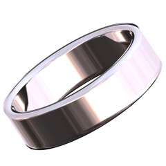 3d chrome ring glossy shapes futuristic style element