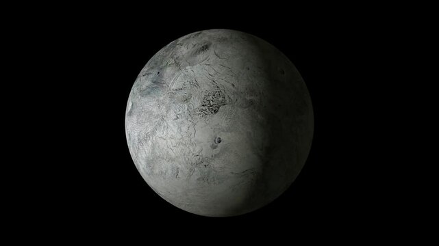Abstract ceres fictional rotating planet animation